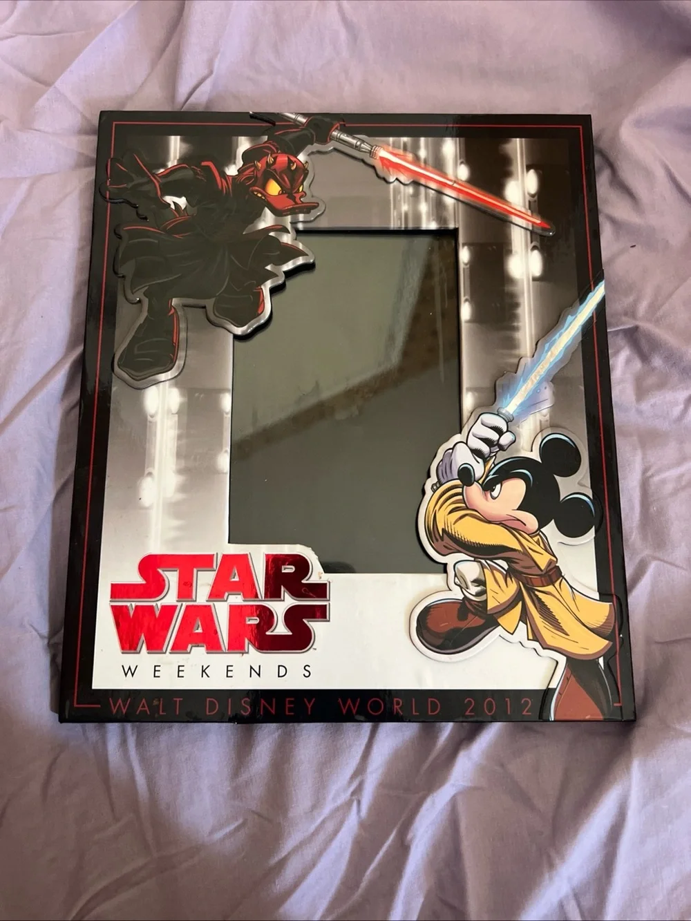 2012 Star Wars Weekends Frame for 4x6 Photos Darth Maul Donald Jedi Mickey RARE